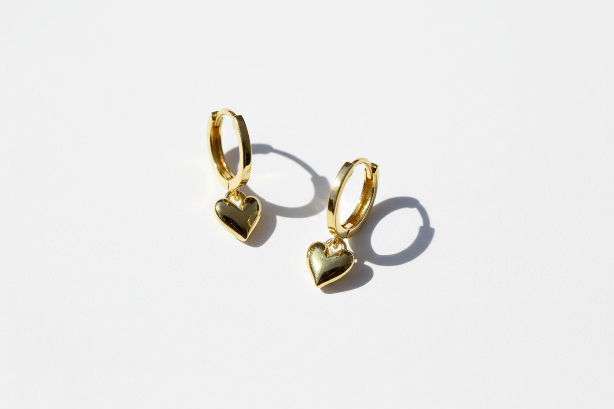 Auskarai ‘Golden Hearts’