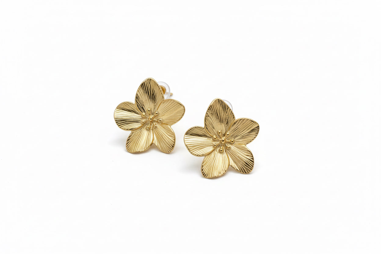 Auskarai ‘Flowers Gold M’